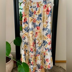 Boho Floral Wide Leg Lightweight Pants